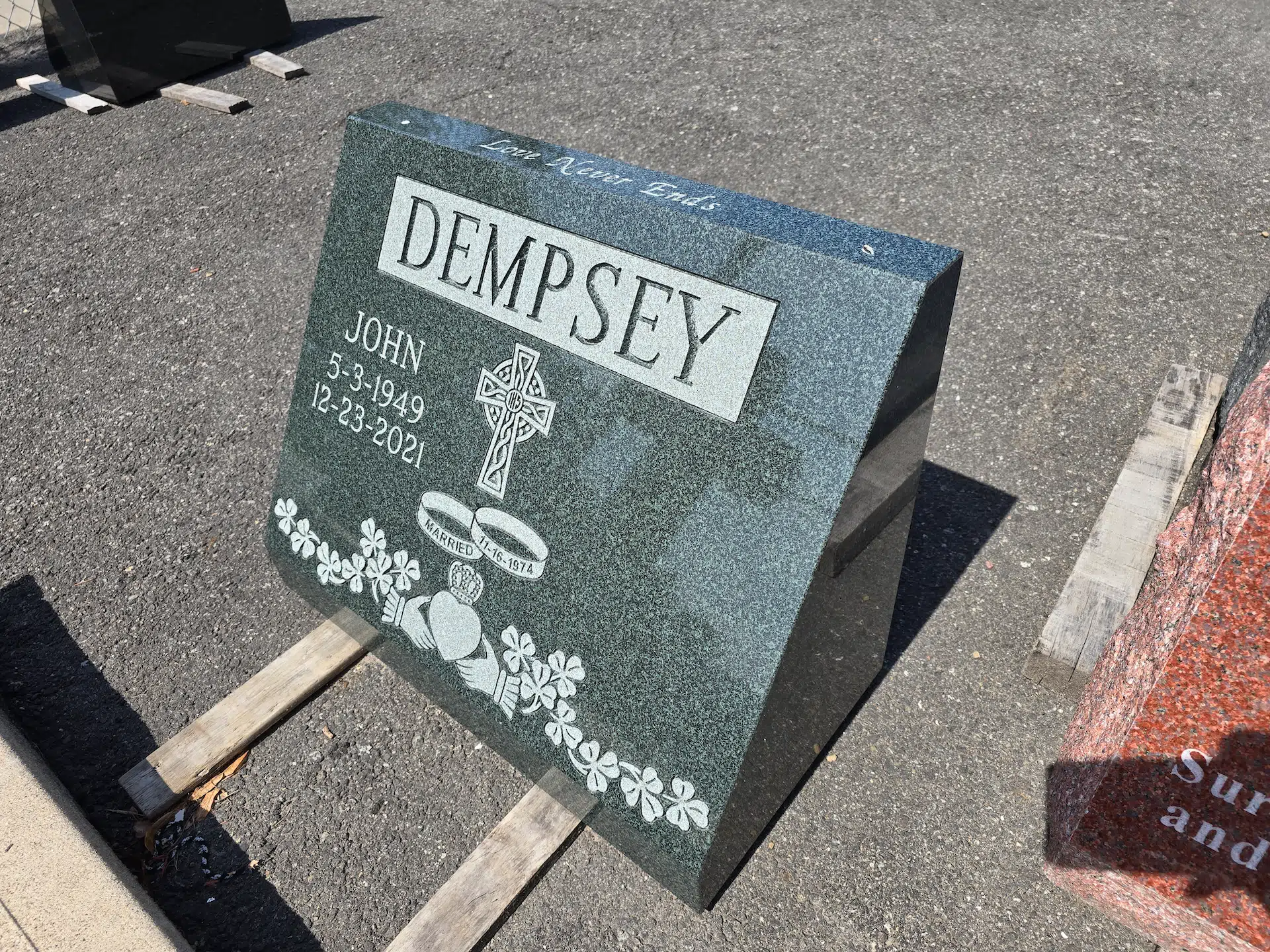 Granite Cemetery Monument hand-carved by Cemetery Monument Guide in NJ — image 4